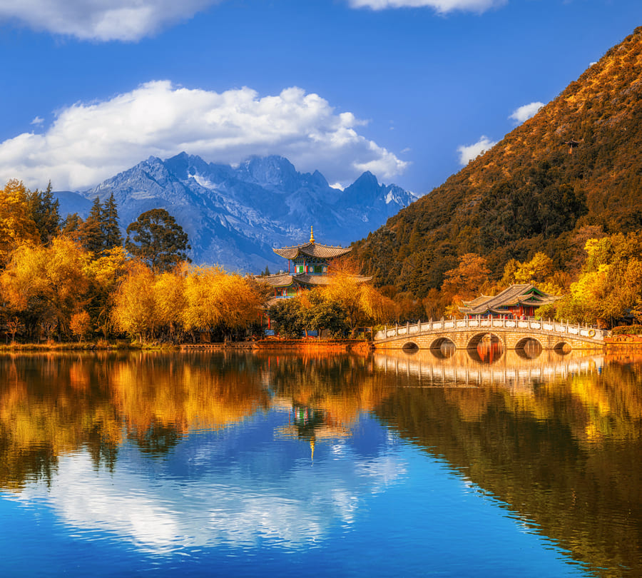 Paisaje otoñal de Yunnan
